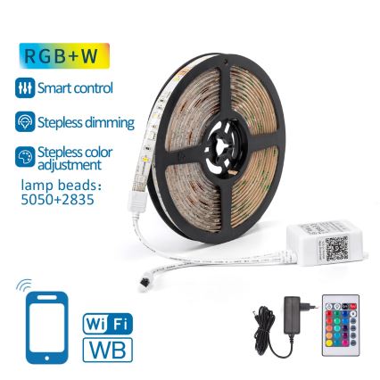 Aigostar - Regulowany pasek LED RGB 6,5 m LED/16,5W/12/230V 3000K Wi-Fi
