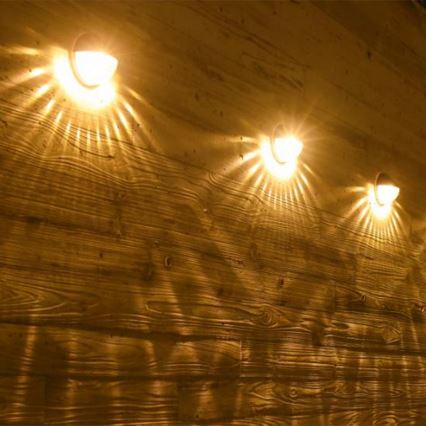 Aigostar - LED RGB Kinkiet solarny LED/2W/1,2V 300 mAh czarny IP44