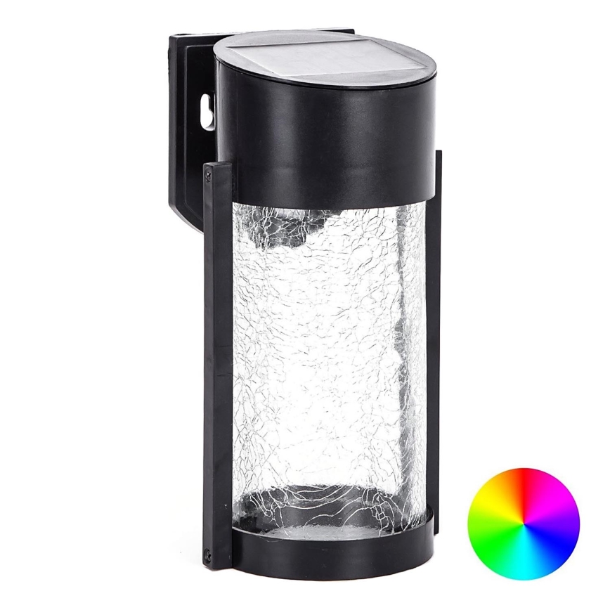 Aigostar - LED RGB Kinkiet solarny LED/2W/1,2V czarny IP44