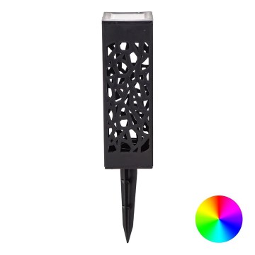 Aigostar - LED RGB Lampa solarna LED/0,006W/1,2V 28,5cm czarna  IP44