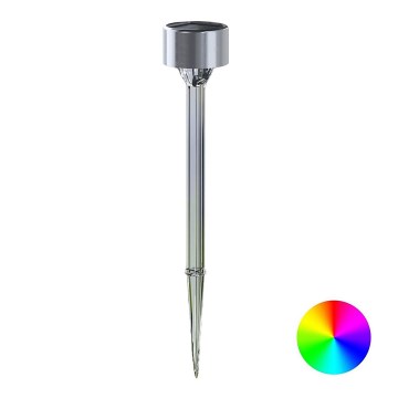 Aigostar - LED RGB Lampa solarna LED/0,006W/1,2V 32 cm matowy chrom IP44
