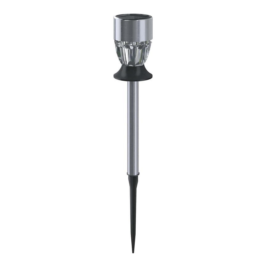 Aigostar - LED RGB Lampa solarna LED/0,006W/1,2V 35,5 cm 100 mAh matowy chrom IP44