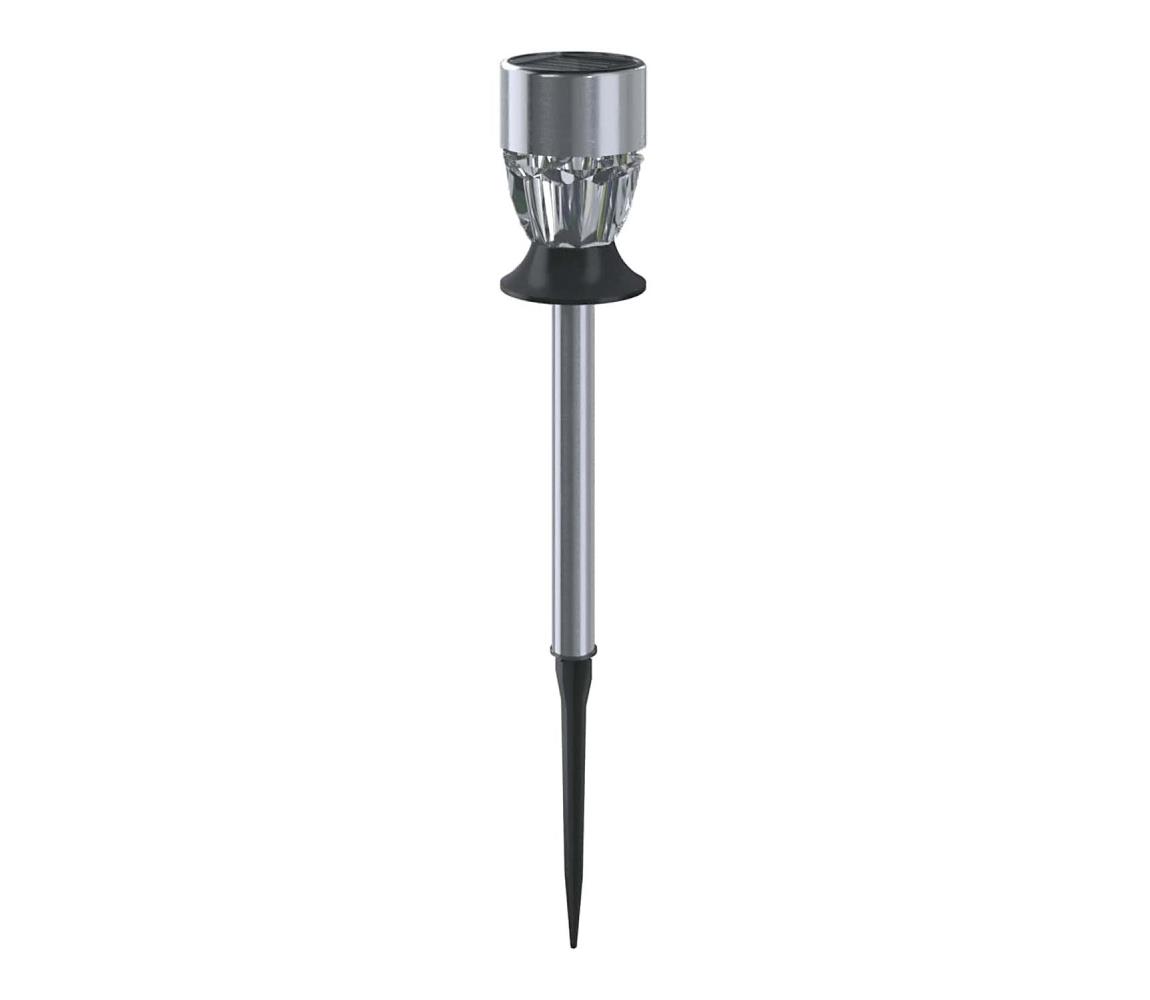 - LED RGB Lampa solarna LED/0,006W/1,2V 35,5 cm chrom IP44