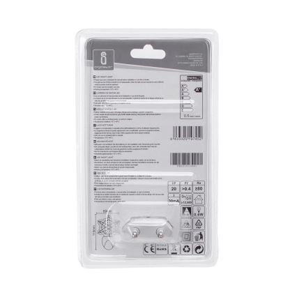 Aigostar - LED RGB Lampka nocna z czujnikiem zmierzchu LED/0,5W/230V płatek śniegu