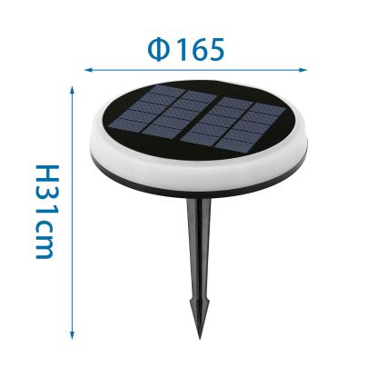 Aigostar - LED RGB Oświetlenie solarne LED/0,6W/3,7V IP65