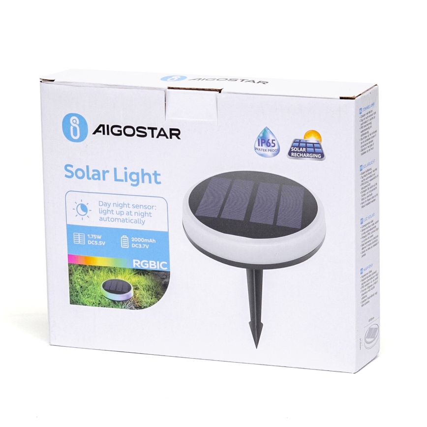 Aigostar - LED RGB Oświetlenie solarne LED/0,6W/3,7V IP65
