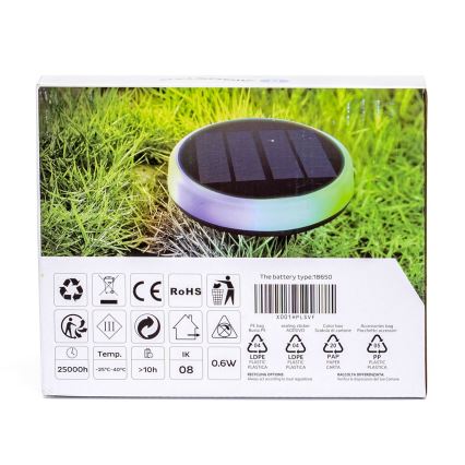Aigostar - LED RGB Oświetlenie solarne LED/0,6W/3,7V IP65