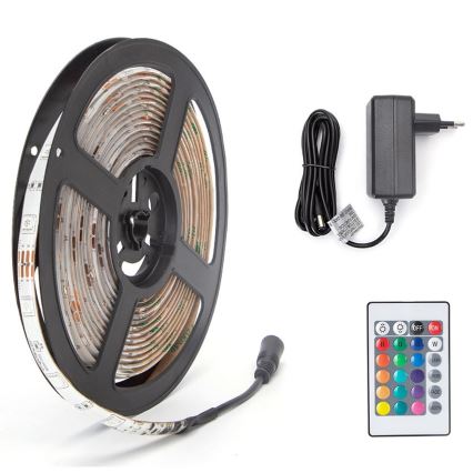 Aigostar - ściemnialna taśma LED RGB 5m LED/24W/12/230V IP65 + pilot zdalnego sterowania