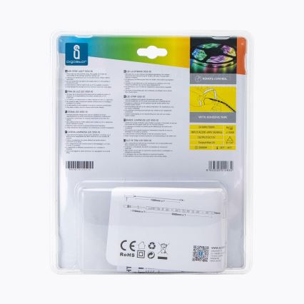 Aigostar - ściemnialna taśma LED RGB 5m LED/24W/12/230V IP65 + pilot zdalnego sterowania