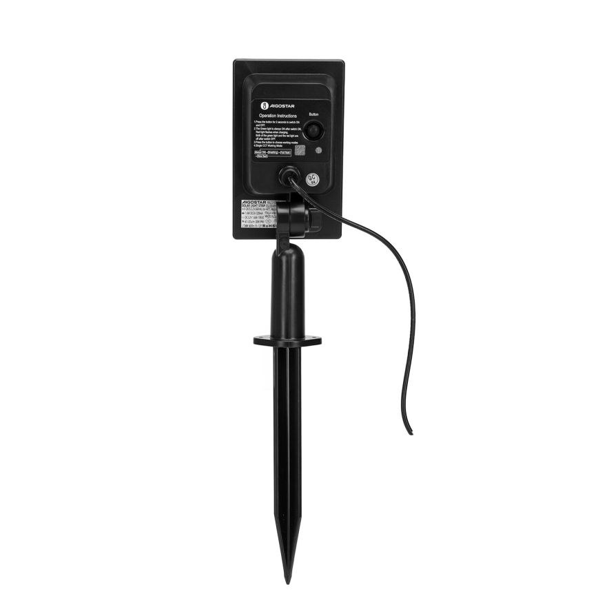 Aigostar - LED RGB Ściemnialna taśma solarna LED/1,6W/3,2V 5 m IP65 1800 mAh + pilot zdalnego sterowania