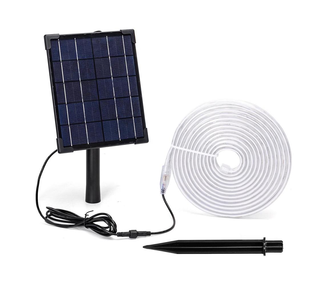 - LED RGB Ściemnialna taśma solarna LED/5W/3,2V 7 m IP65 + pilot