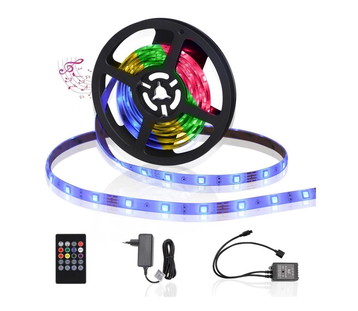 - LED RGB Ściemnialna taśma zewnętrzna 3m LED/24W/12/230V IP65 + pilot