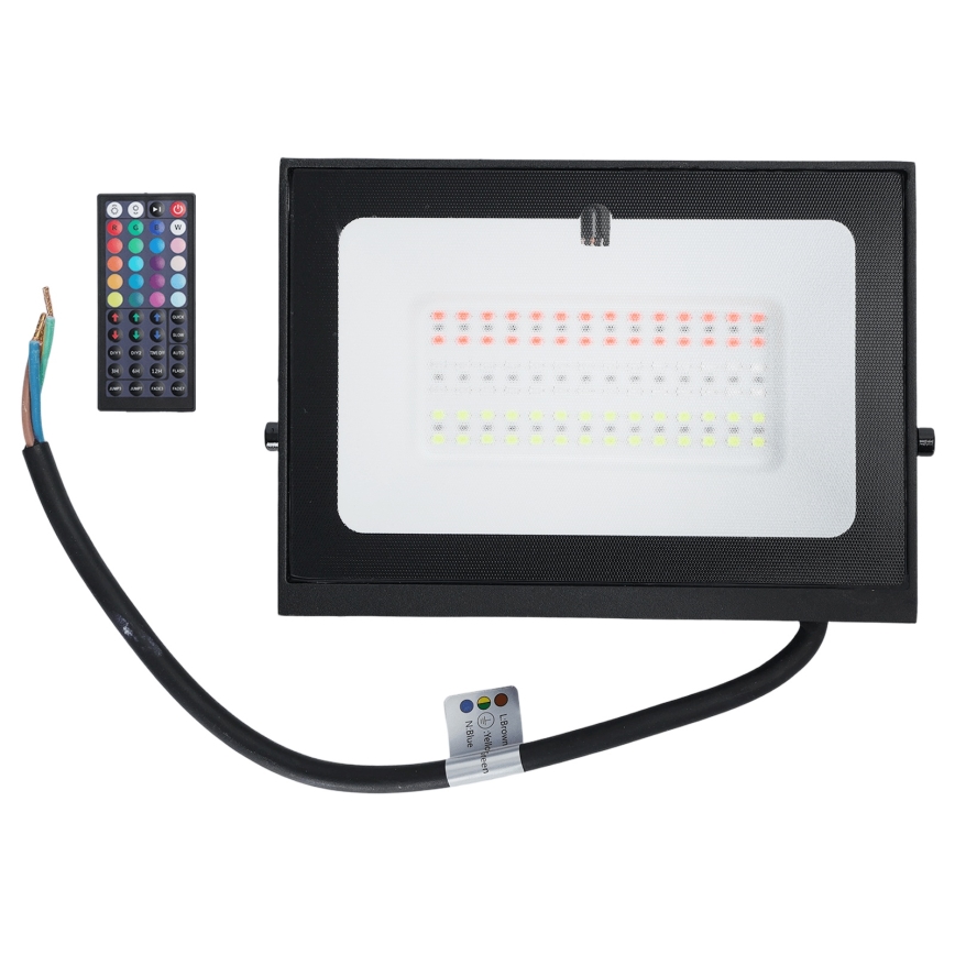 Aigostar - ściemnialny naświetlacz LED RGB/50W/230V IP65 + zdalne sterowanie