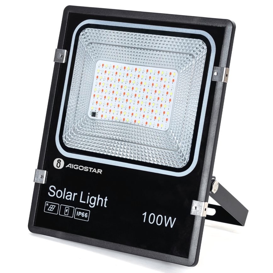 Aigostar - LED RGB Ściemnialny naświetlacz solarny LED/100W/3,2V IP66 + pilot zdalnego sterowania