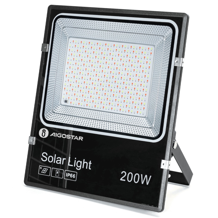 Aigostar - LED RGB Ściemnialny naświetlacz solarny LED/200W/3,2V IP66 16000 mAh + zdalne sterowanie