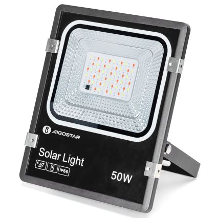 Aigostar - LED RGB Ściemnialny naświetlacz solarny LED/50W/3,2V IP66 4000 mAh + pilot zdalnego sterowania