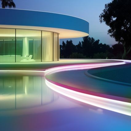 Aigostar - Ściemnialna solarna taśma LED RGB LED/1,6W/3,2V 3+2m IP65 1800 mAh + pilot zdalnego sterowania