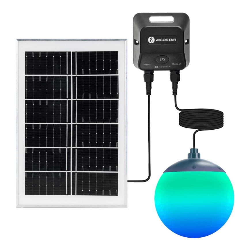Aigostar - LED RGB Ściemnialny solarny żyrandol MESH LED/20W/3,7V 4000 mAh 2700K-6500K IP65 śr. 15 cm