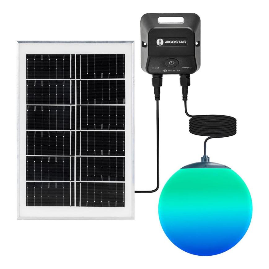 Aigostar - LED RGB Ściemnialny żyrandol solarny MESH LED/20W/3,7V 4000 mAh 2700K-6500K IP65 śr. 20 cm