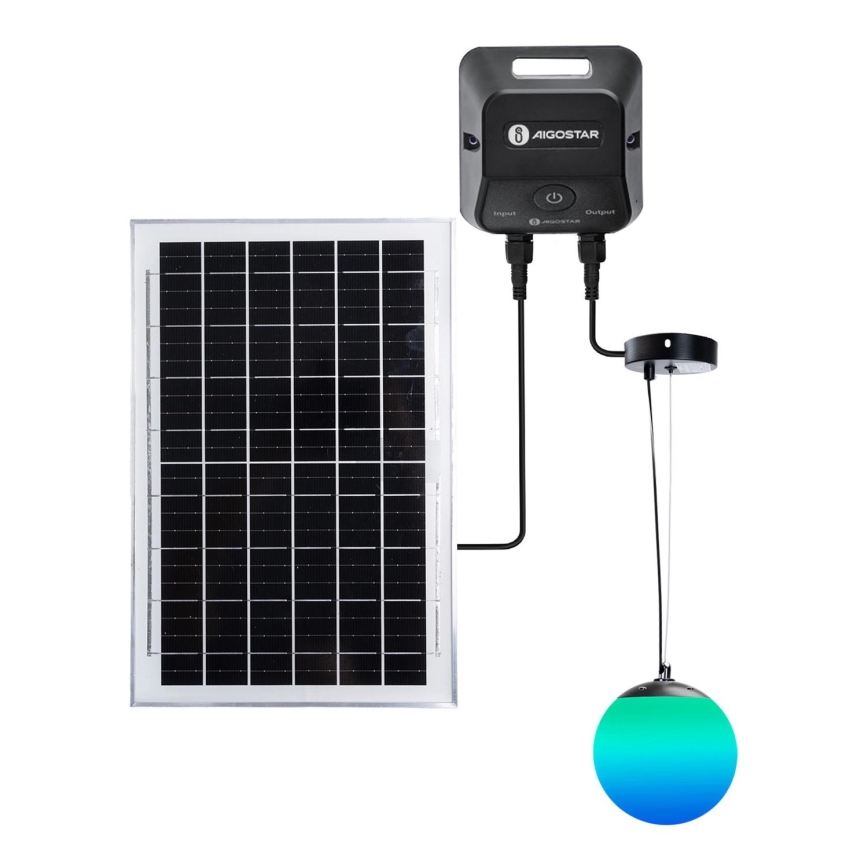 Aigostar - LED RGB Ściemnialny żyrandol solarny MESH LED/35W/3,7V 8000 mAh 2700K-6500K IP65 śr. 50 cm
