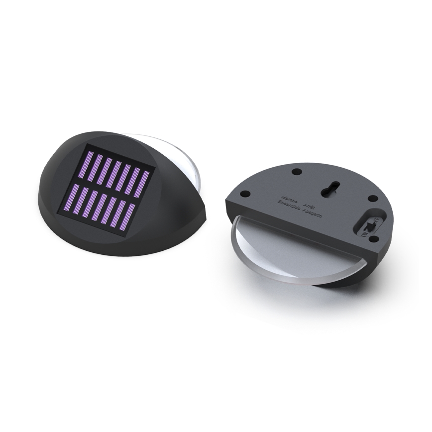 Aigostar - LED RGB Solarna lampa ścienna LED/1W/1,2V czarna IP44 200 mAh