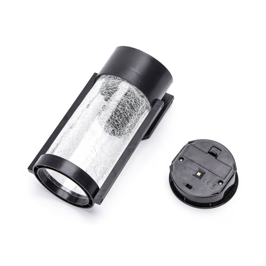 Aigostar - LED RGB Solarna lampa ścienna LED/2W/1,2V 300 mAh czarna IP44