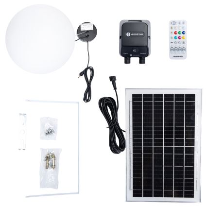Aigostar - LED RGB Ściemnialny żyrandol solarny MESH LED/5W/3,7V 8000 mAh 2700K-6500K IP65 śr. 30 cm