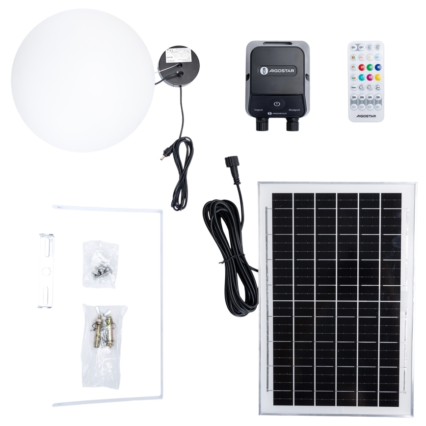 Aigostar - LED RGB Ściemnialny żyrandol solarny MESH LED/5W/3,7V 8000 mAh 2700K-6500K IP65 śr. 30 cm