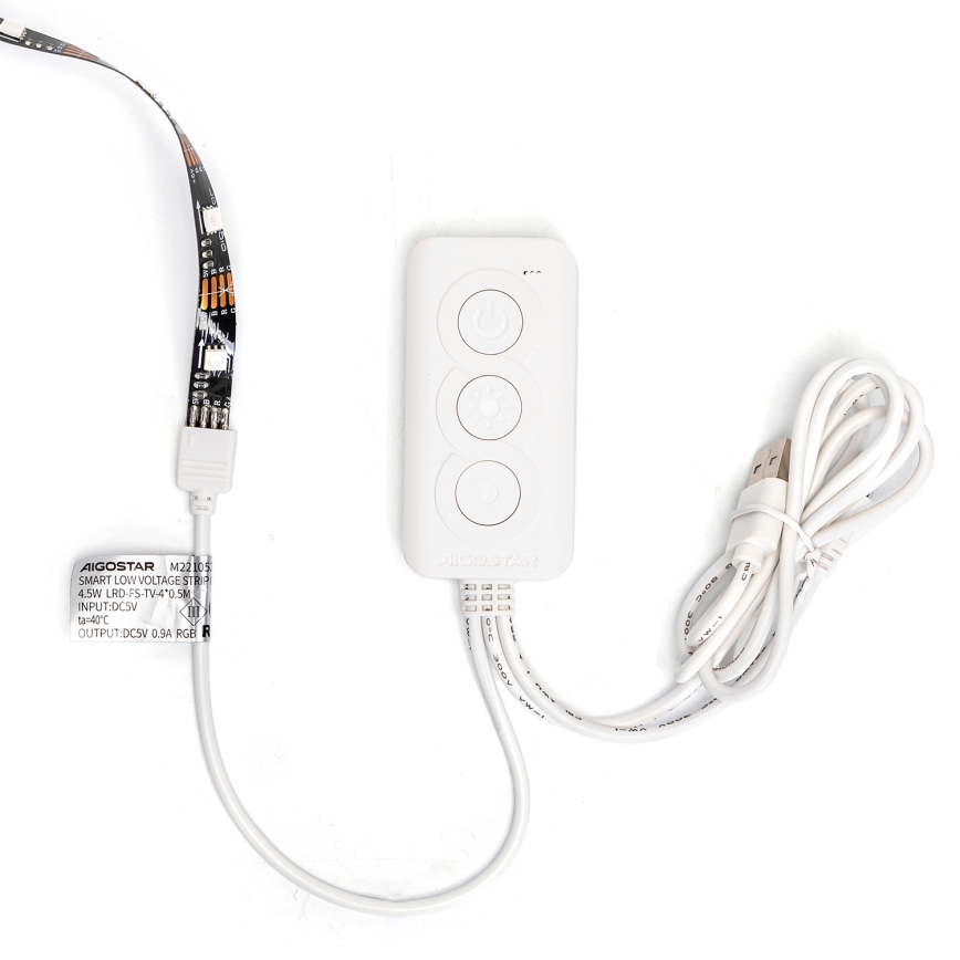 Aigostar - LED RGB Inteligentny ściemnialny pasek 4x0,5m LED/4,5W/5V Wi-Fi + zdalne sterowanie