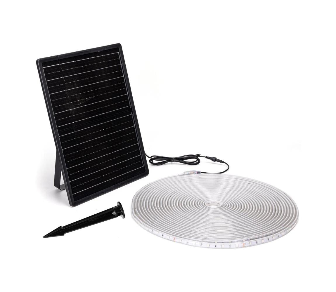 - LED RGB Taśma solarna ściemnialna LED/20W/3,2V 20 m IP65 + pilot