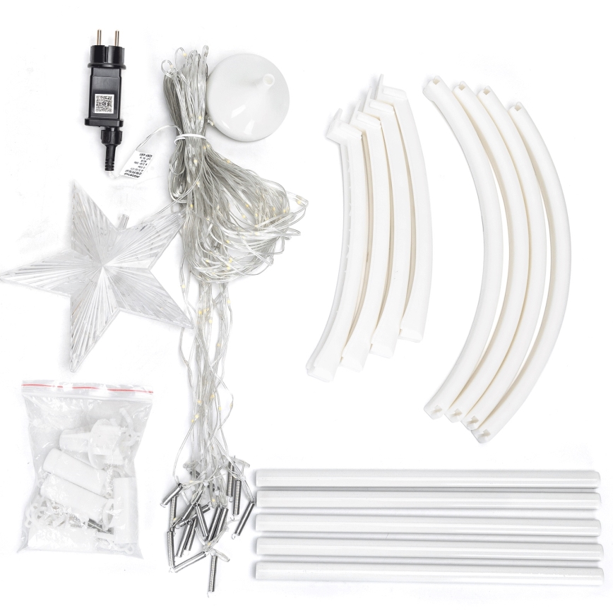 Aigostar - LED RGBICW Inteligentna zewnętrzna dekoracja świąteczna MESH 165xLED/230V 1,8m IP44 + pilot zdalnego sterowania