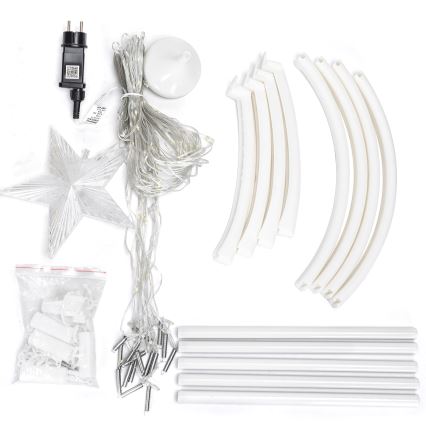 Aigostar - LED RGBICW Inteligentna zewnętrzna świąteczna dekoracja MESH 165xLED/230V 1,8m IP44 + zdalne sterowanie