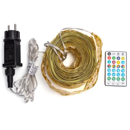 Aigostar - LED RGBICW Inteligentny zewnętrzny łańcuch świetlny MESH, 100 diod LED, 10 m, IP44 + pilot zdalnego sterowania