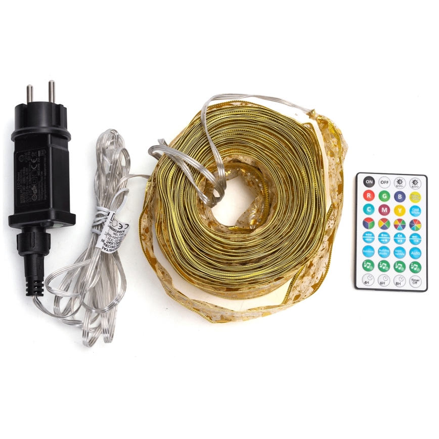 Aigostar - LED RGBICW Inteligentny zewnętrzny łańcuch świetlny MESH, 100 diod LED, 10 m, IP44 + pilot zdalnego sterowania