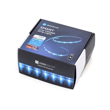Aigostar - Regulowany pasek LED RGBW/18W/12V 2x5 m Wi-Fi