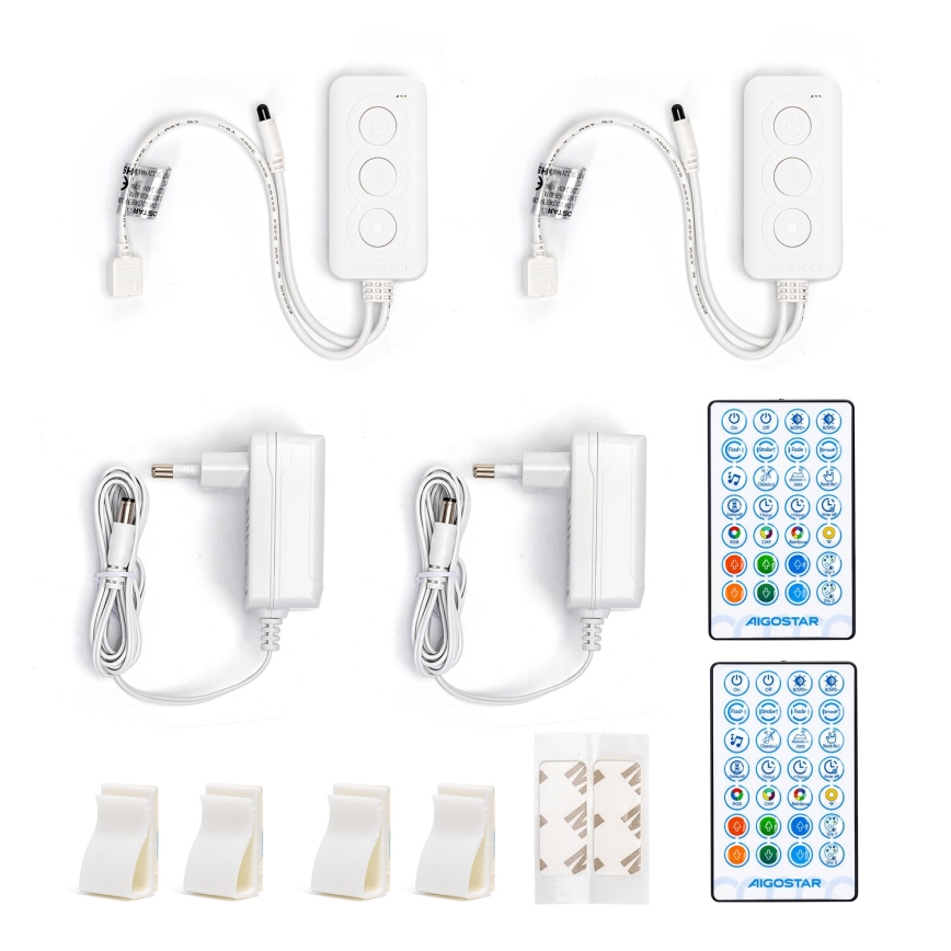 Aigostar - Regulowany pasek LED RGBW/18W/12V 2x5 m Wi-Fi