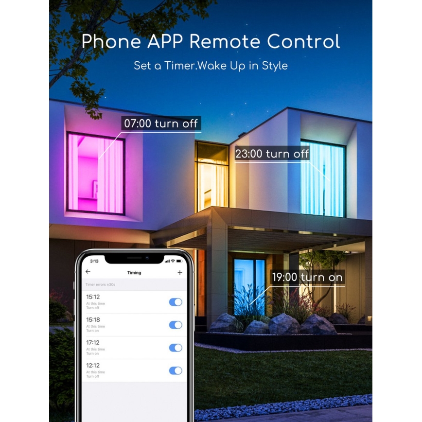 Aigostar - LED RGBW ściemnialna lampa sufitowa 18W/230V śr. 34 cm Wi-Fi
