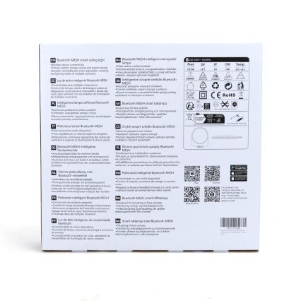 Aigostar - LED RGBW ściemnialna lampa sufitowa MESH LED/24W/230V 3000-6500K biała + pilot zdalnego sterowania