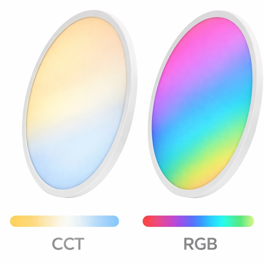Aigostar - LED RGBW ściemnialna lampa sufitowa MESH LED/36W/230V 3000-6500K biała + pilot do zdalnego sterowania