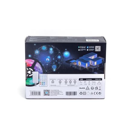 Aigostar - Regulowany pasek LED RGBW/48W/12V 2x7,5 m Wi-Fi