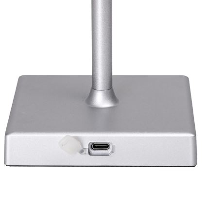 Aigostar - LED RGBW Zewnętrzna ładowalna lampa stołowa z ściemniaczem LED/4W/5V 3600mAh biała/matowy chrom IP54