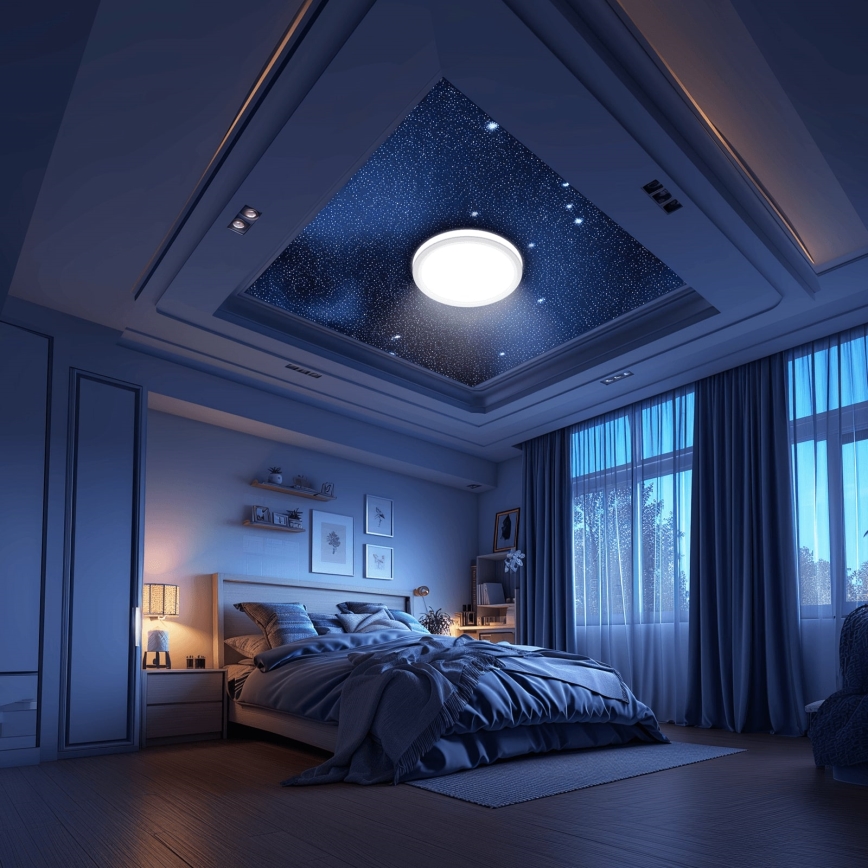Aigostar - LED RGBW Ściemnialny plafon łazienkowy MESH Inteligentny LED/24W/230V 3000-6500K IP44 + pilot zdalnego sterowania