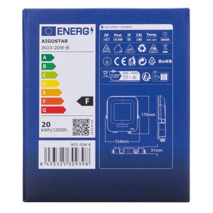 Aigostar - LED RGBW Ściemniane oświetlenie punktowe MESH Smart LED/20W/230V 6500K IP65 + pilot zdalnego sterowania