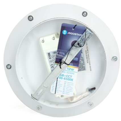 Aigostar - LED RGBW Kinkiet ściemnialny MESH Inteligentny LED/12W/230V 2700-6500K biały + Pilot zdalnego sterowania