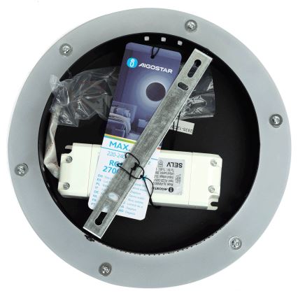Aigostar - LED RGBW Kinkiet ściemnialny MESH Inteligentny LED/12W/230V 2700-6500K czarny + Pilot zdalnego sterowania