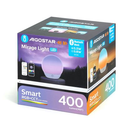 Aigostar - LED RGBW ściemnialna lampa biurkowa LED/5,5W/5V Wi-Fi + zdalne sterowanie