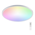 Aigostar - LED RGBW ściemnialna lampa sufitowa do łazienki LED/24W/230V 3000-6500K śr. 42 cm IP44 + pilot do zdalnego sterowania