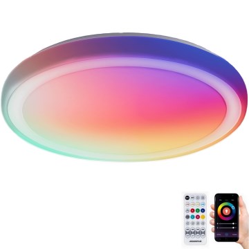 Aigostar - LED RGBW ściemnialna lampa sufitowa do łazienki MESH Smart LED/24W/230V 3000-6500K IP44 + pilot zdalnego sterowania