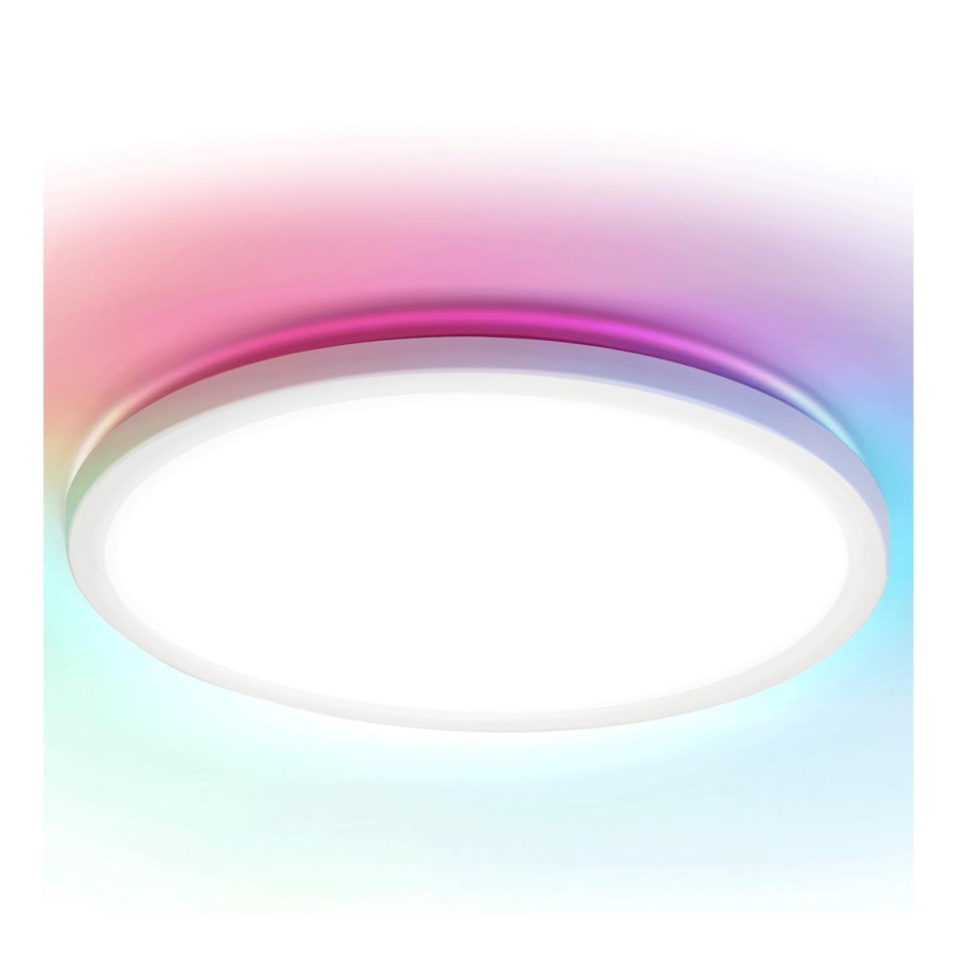 Aigostar - LED RGBW ściemnialna lampa sufitowa MESH LED/24W/230V 3000-6500K biała + pilot zdalnego sterowania