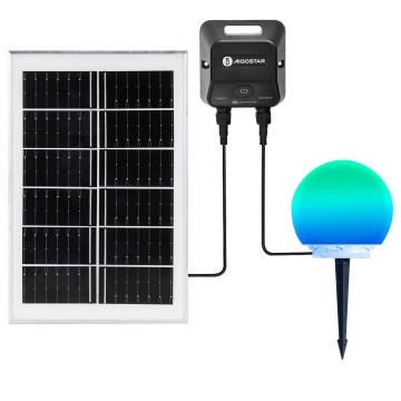 Aigostar - LED RGBW ściemnialna lampa zewnętrzna MESH LED/20W/3,7V 4000mAh 2700-6500K IP65 śr. 15 cm + pilot zdalnego sterowania